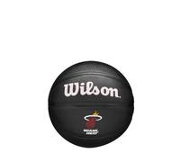 Wilson Mini ballon de basket NBA Team Tribute – Adhérence dynamique – Miami Heat Noir Taille 3