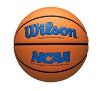 WILSON NCAA Evo NXT Ballon de basketball d'intérieur officiel Bleu roi/orange Taille 18-74,9 cm