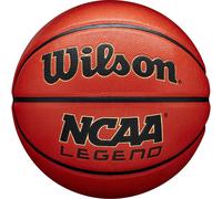 Wilson Ballon de basket NCAA Legend Cuir mélangé Intérieur/Extérieur Orange/Noir Taille unique