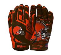 Wilson NFL Cleveland Browns Gants de Football américains avec Ajustement élastique pour Adulte