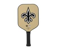 Wilson NFL Collection Fierce Team Raquette de pickleball - Taille de la poignée : 6,5 cm - Saints de la Nouvelle-Orléans