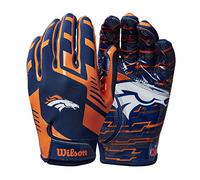 Wilson NFL Denver Broncos Gants de Football Stretch pour Adulte