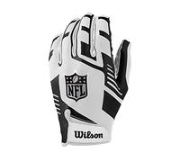 Wilson NFL Gants de réception extensibles Taille enfant Blanc/noir
