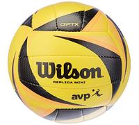 Wilson OPTX AVP VB Replica Mini Ballon de Volleyball Unisex-Adult, Yellow/Black/Orange