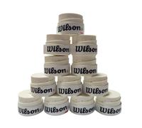 Wilson- Overgrip Perforado White Surgrip Mixte, Blanc, Pack 12