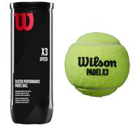 Wilson Padel Tennis Balles X3 Premier Performance Vitesse 3-Pack Tube Peut Pack