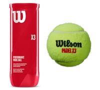 Wilson Padel Tennis Balles X3 Premier Performance Vitesse 3-Pack Tube Peut Pack