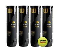 Wilson – Balles de tennis US Open XD WRT116200, pour surfaces dures – Boîte de 4, jaune