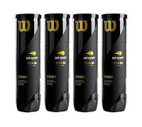 Balles de Tennis Wilson, US Open XD, Boîte de 4, pour Surfaces Dures, Jaune, WRT116200