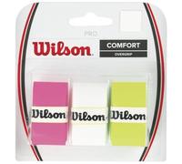 Wilson Pro Overgrip-Comfort 3pk-assorted-white/green/pink by Wilson