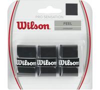 Wilson Bande de maintien Pro Overgrip Sensation WRZ4010BK, Noir, Unisexe, 3 pièces, Taille unique