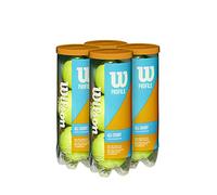 Wilson Profile All Court 3 (4 Pack) Lot balles Unisexe, Jeune, 4 Can Pack (12 Balls)