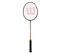 Wilson Recon 370 Raquette de Badminton Force d'adhérence 6 Tête en Fibre de Carbone Noir/Rouge/doré
