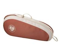 Wilson Roland-Garros 2025 Team, Pack de 3, Pochette Spacieuse pour les Accessoires et une Sangle Réglable, Protection Complète de la Raquette, Couleur : Crème/Clay