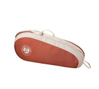 Wilson Roland-Garros 2025 Team, Pack de 3, Pochette Spacieuse pour les Accessoires et une Sangle Réglable, Protection Complète de la Raquette, Couleur : Crème/Clay