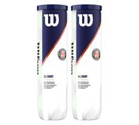 Wilson Balles de tennis Roland Garros All Court 2 tubes de 4 balles