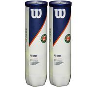 Wilson Roland Garros All Ct 4Ball 2Pk Tennis Ball Unisex Adults Jaune paquet de deux Unisex