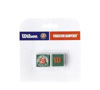 Wilson Roland-Garros Dampener 2 Pack Poignées de Tennis et Autres Adulte Unisexe, Vert/Orange, Pas de Taille