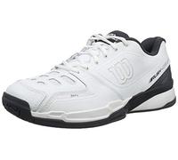 Wilson Rush Comp LTR, Chaussures de Tennis Mixte Adulte, Blanc/Blanc/Gris, 47 1/3 EU