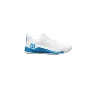 WILSON Rush Pro 4.5 oz Chaussures de Tennis Homme, Soutien Dynamique et Amorti Réactif, Stabilité Exceptionnelle et Confort Respirant, Couleur : Blanc/Bleu Atomique, Taille : 10