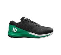 WILSON Rush Pro Ace Clay Chaussures de Tennis Homme, Ajustement Sûr et Soutien Dynamique, Mesh Respirant, Idéales pour Les Courts en Terre Battue, Couleur: Noir/Bosphorus/Blanc, Taille : 12