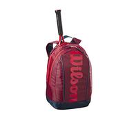 Wilson Sac à Dos de Tennis junior, jusqu’à 2 Raquettes, pour enfants et adolescents, Rouge / Infrarouge