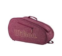 Wilson Sac de Padel Team, Jusqu'à 4 Raquettes, Rouge/Crème