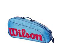 Wilson Sac de Raquette de Tennis junior, jusqu’à 3 Raquettes, pour enfants et adolescents, Bleu / Orange
