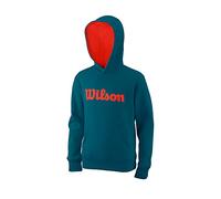 Wilson Script Cotton Kapuzenpullover Blue Coral/Fiesta/ 140/ M