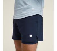 Wilson Set Point 7in Lined Shorts Hommes - bleu foncé XL