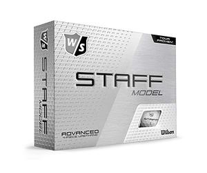 WILSON Staff Balles de Golf, Staff Model, 12 Balles, Conceptions 4 Parties, Uréthane, Blanc, WGWP29000
