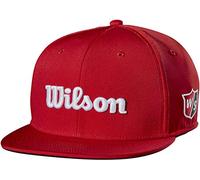 Wilson Staff Casquette de Golf, Flat Brim Cap JR, Pour Jeunes, Rouge, Taille Réglable, Polyester, WGH6070RD