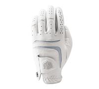 Wilson Staff Gant de Golf pour Femme, Grip Plus, Fabrication Multi-Tissus, Taille : L (Main Droite), LRH, Coloris : Blanc, WGJA00102L