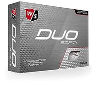 WILSON Staff, Homme Balle de Golf la Plus Souple du Monde en 2 Pièces pour Une Distance maximale, Boîte de 12, Niveau Avancé, Compression 29, Caoutchouc, Dx2 Soft, Blanc, WGWP37100