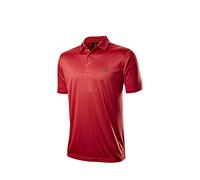 Wilson Staff Homme Polo de Golf, WILSON STAFF STRIPE POLO, Polyester, Rouge, Taille L, WGA700729LG