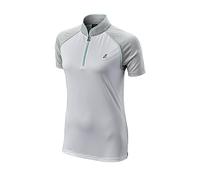 Wilson Staff Polo de Golf pour Femme, Zipped Polo, Manches Courtes avec Fermeture éclair, Polyester