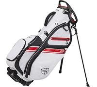 Wilson Staff Sac de Golf, EXO II Carry Bag, Sac Trépied, Blanc/Noir/Rouge, Support Intégré, 2,3 kg, WGB6600WH