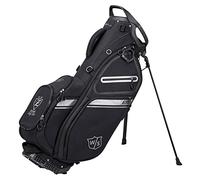 Wilson Staff Sac de Golf, EXO II Carry Bag, Sac Trépied, Noir/Argenté, Support Intégré, 2,3 kg, WGB6600BL