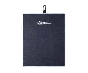 Wilson Staff Unisexe Serviette De Golf, Pliage Triple, Tri Fold, Microfibre, Noir, Taille Unique, Wga9000102