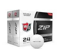 Wilson Staff Zip, Double douzaine de balles de Golf - Lot de 24 balles, Blanches.