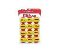 Wilson WRT137100 Set balles de Tennis Mixte Adulte, Jaune/Rouge, 12 Balls