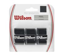 Wilson Bande de maintien Pro Overgrip Sensation WRZ4010BK, Noir, Unisexe, 3 pièces, Taille unique