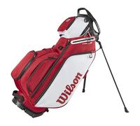 Wilson Talus 5 Sac de Golf Hybride Trépied, avec 9 Poches et Diviseur à 5 Voies, Unisexe, Couleur : Rouge/Blanc