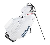 Wilson Talus Sac de Golf Hybride 5 Supports avec 9 Poches et 5 Compartiments de séparation, Unisexe, Couleur : Blanc/Rouge/Bleu