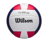 WILSON Thrive, Ballon de Volley, Sensation Douce et Force Énergique, Idéal pour des Performances de Premier Ordre, Approuvé NFHS et USAV, Taille Officielle, Couleur: Rouge/Blanc/Marine