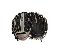 Wilson Unisexe - Adulte A2K Infield Gant de Baseball Noir/Gris/Rouge, 11,5"