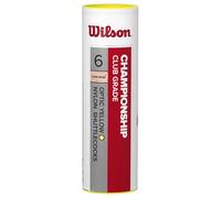 Wilson Volants de badminton Championship WRT6044YE79 Tube de 6 Vitesse 79 Jaune