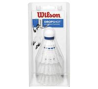 Wilson Volants de badminton WRT6048WH Dropshot – Paquet de 3 Plastique/Liège, Blanc, mixte adulte