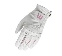 Wilson WGJA00770S Femme Gant de Golf, Taille S, Main Gauche, LLH, Blanc, Feel Plus