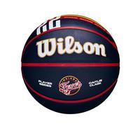 WILSON WNBA Caitlin Clark Fever Rising Ballon de basketball - Bleu marine/rouge Taille 6-72,4 cm